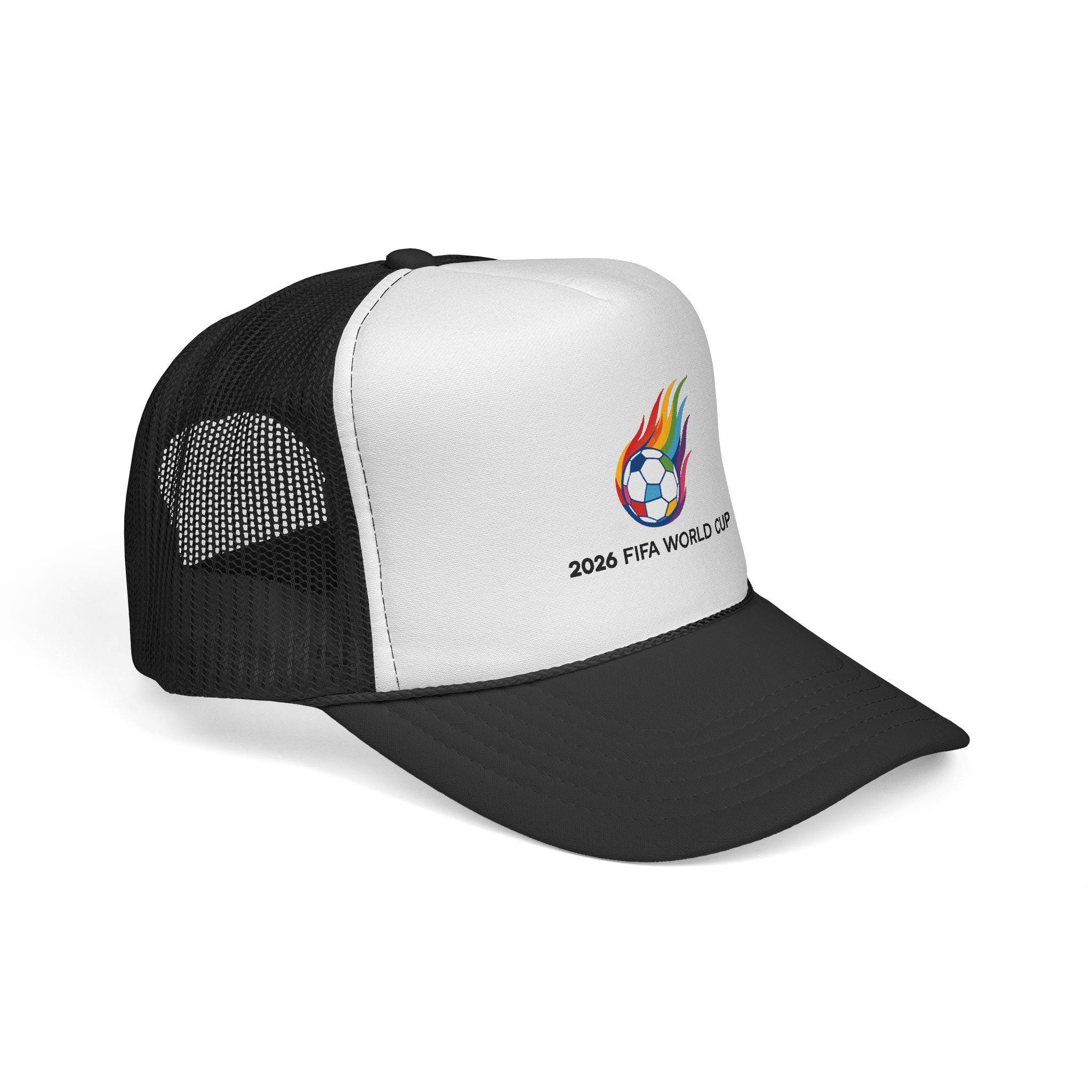 Rainbow Flaming Soccer Ball 2026 World Cup Trucker Cap | Soccer Patch Hat | USANewTrendStore - Image 9