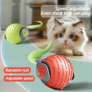 New Interactive Automatic Rolling Cat Toy Ball – USB Rechargeable Smart Teaser for Indoor Cats & Kittens